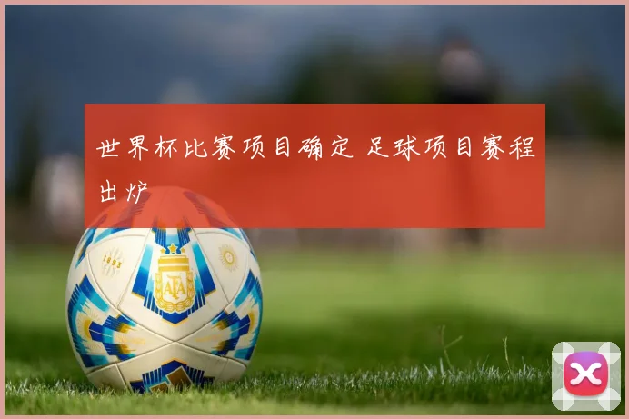 世界杯比赛项目确定 足球项目赛程出炉